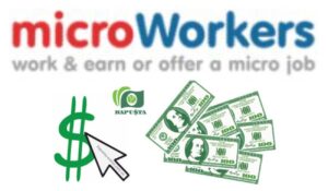 microworkers лого з доларами